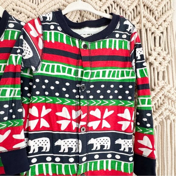 Lazy One Mommy & Me Sweater Bear Onesie Holiday Pajama Bundle S & 4T - Picture 3 of 8